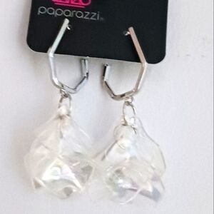 Irridescent Flower Petal Post Earrings